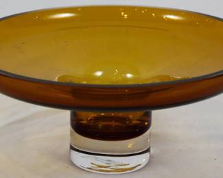1014 - Amber Decorative Bowl 4x9"
