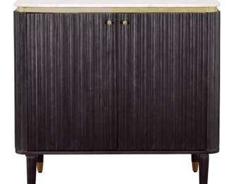 35 - Coast to Coast Katie Transitional 2 Dr Bar Cabinet 36.5 x 38 x 20 marble top