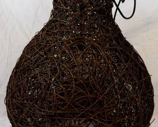 646 - Hanging Light Fixture 22 x 19 You are buying a used as-is electric/electronic item. We do not guarantee all components are present, and if it is not expressly stated, it is untested.