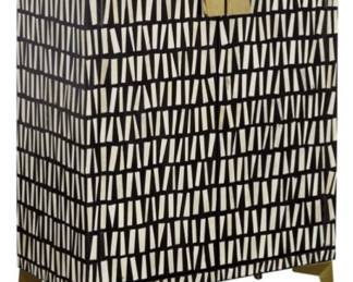 93 - Coast to Coast Bone Inlay 2 Door Cabinet 42.5 x 32 x 17