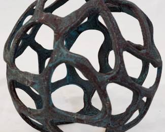 715 - Metal Ball Sculpture - 7.5" Tall