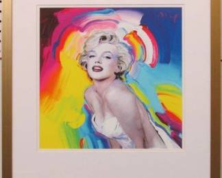 9008 - MARILYN MONROE GICLEE BY PETER MAX 21.5 X 23