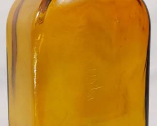 679 - Amber Bottle Vase - 15" Tall