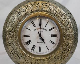 878 - Decorative Clock 14" You are buying a used as-is electric/electronic item. We do not guarantee all components are present, and if it is not expressly stated, it is untested.