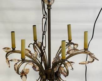 1125 - Hanging Chandelier 26 x 21 You are buying a used as-is electric/electronic item. We do not guarantee all components are present, and if it is not expressly stated, it is untested.