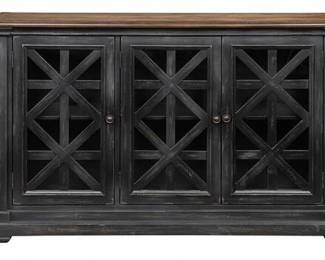 72 - Coast to Coast Gates Burnished Black Credenza 3 Door 36 x 58 x 17