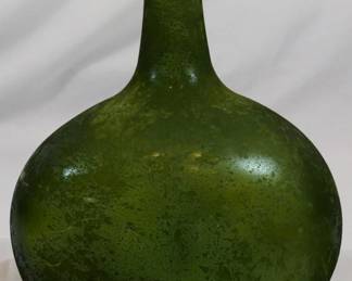 840 - Green Wine Bottle 11"