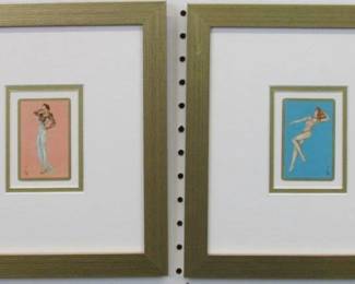 9060 - 2 1941 PIN UP GIRLS BY ALBERTO VARGAS 10.5 X 11.75