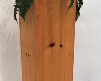 1311 - Wood Tall Vase w/ Greenery 38"