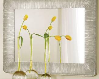 2104 - Modern History Parisian Mirror - Silver Leaf 41 x 31 - mirror only