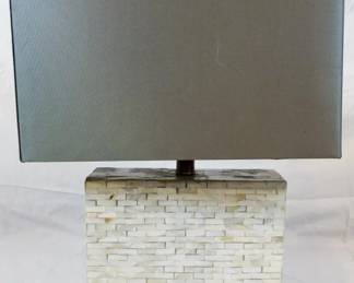 508 - Stacked Mother of Pearl Lamp - 22" Tall You are buying a used as-is electric/electronic item. We do not guarantee all components are present, and if it is not expressly stated, it is untested.