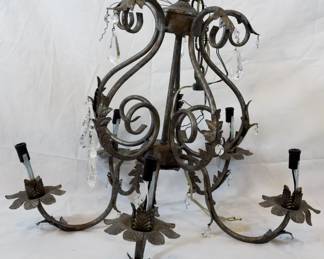 649 - Decorative Chandelier You are buying a used as-is electric/electronic item. We do not guarantee all components are present, and if it is not expressly stated, it is untested.