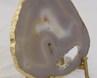687 - Decorative Geode Slice on Stand - 7" Tall