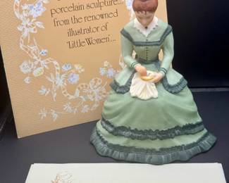 Meg From Little Women Hand Painted Franklin Porcelain Figurine By Tasha Tudor
