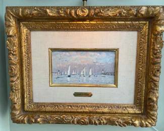 Authenticated Painting "Temps Doux sur la Touques" by Andre’ Hambourg