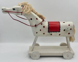 Handcrafted By Dudley And Emilie Fuller National Williamsburg Foundation Pull Toy Horse