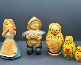 Wooden Figurine Lot