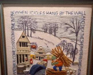 When Icicles Hang. . . Embroidery by Barbara Elleman