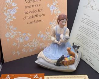 Beth From Little Women Hand Painted Franklin Porcelain Figurine By Tasha Tudor