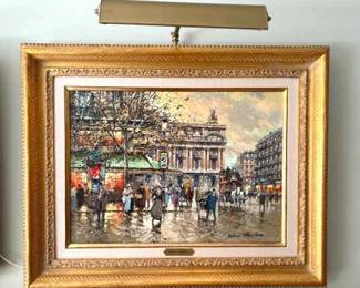 Original Canvas Painting by Antoine Blanchard with Certificate of Authenticity