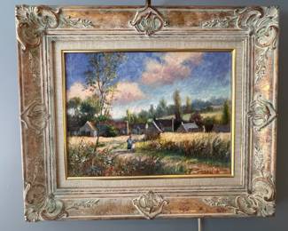 Original 12” x 16” Canvas Painting by Jeanette Leuers — with Provenance