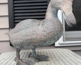 Metallic Hollow Duck Statuary