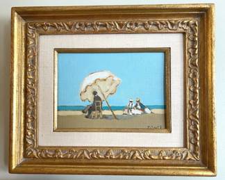 Original Signed Oil on Canvas Painting “The Eavesdropper” by Fred McDuff — with Provenance