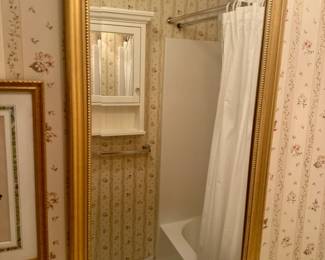 Beveled Gold Framed Mirror