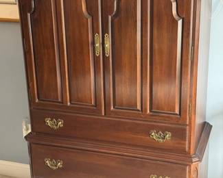 Ethan Allen Georgian Court Wood Armoire