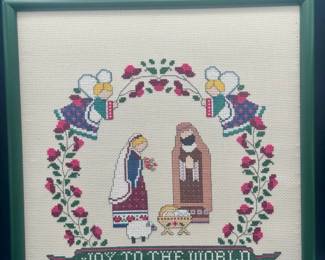 Joy To The World Embroidery By Karen Hanley
