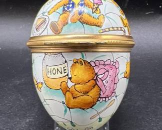 Teddy Bears’ Picnic Halcyon Days Enamel Easter Egg Trinket Box