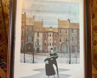 Signed & Numbered “The Skaters" by P. Buckley Moss LE Print