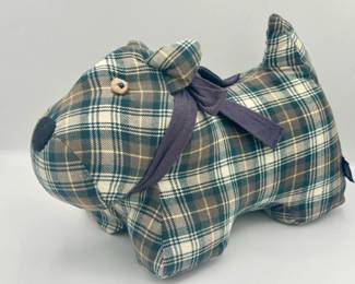 Vintage GAP Plaid Tartan Scottie Dog Plush Toy