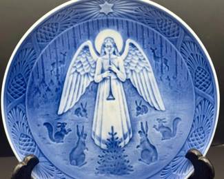 ROYAL COPENHAGEN CHRISTMAS PLATE 1959 Hans H. Hansen JULEN AT CHRISTMAS NIGHT 7"