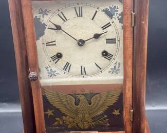 Antique Mantle Clock With Key