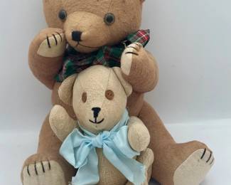 (2) Jointed Vintage Teddy Bears Feat. Signed