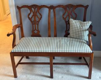 Chippendale Style Double Back Settee