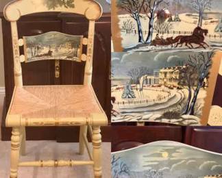 1986 Christmas Ball Hitchcock Chair M. Morgan 990/2000 Limited Edition