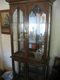 2 Piece Lighted Curio Cabinet