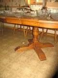 Large Oak Kitchen Table/Chairs