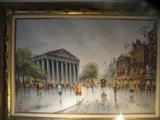Signed Oil Painting.Place De La Madeleine, Paris