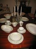 1920's Mahogany Dining Room Table, with Chatam China.