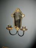One of a Pair of Italianate Reversed Cut Glass Wall Candle Holders