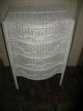 Victorian White Wicker Decorated with Roses, Storage