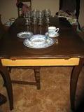 Mahogany Dining Table/4 Caned Back Chairs/Table Pads