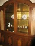 Romweber Beveled Glass Marbeled Panels Breakfront/China Cabinet