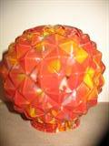 Art Deco Czech End of Day Pyramid Rosette Glass Shade