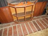 Mahogany Small Curio with Shutter Panels