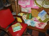 Hope Chest is FILLED! Bath Sets,50's-60's 
In EVERY COLOR! Pink,Green,Gold,Blue,Yellow etc.
Washclothes,Hand Towels, Bath Towels,Bath Mats.
A few packages of Vintage Sheets still in package!
Vintage Shower Curtains/hooks