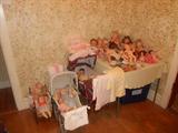 MORE DOLLS!!! ENTIRE DOLL ROOM.BUGGY'S,CRADLE'S HALF OFF!!